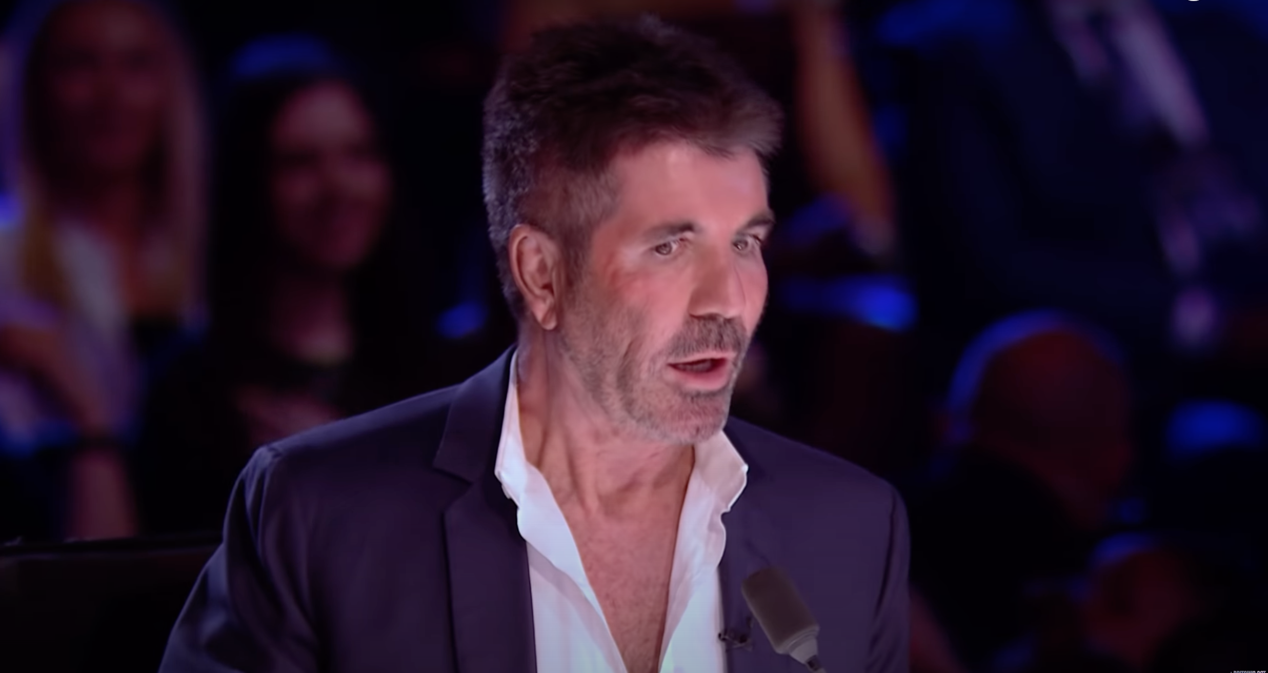 Simon Cowell looking shocked on BGT