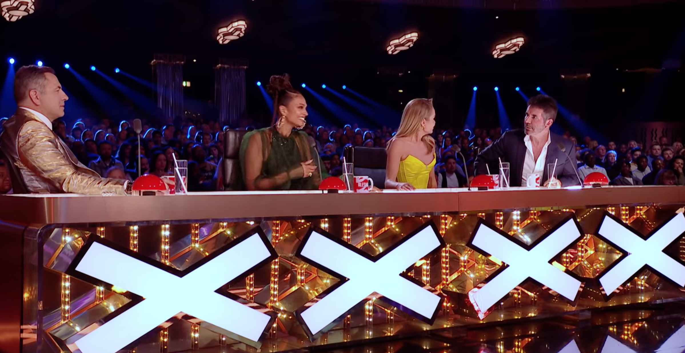 The BGT 2022 judges looking at Amanda
