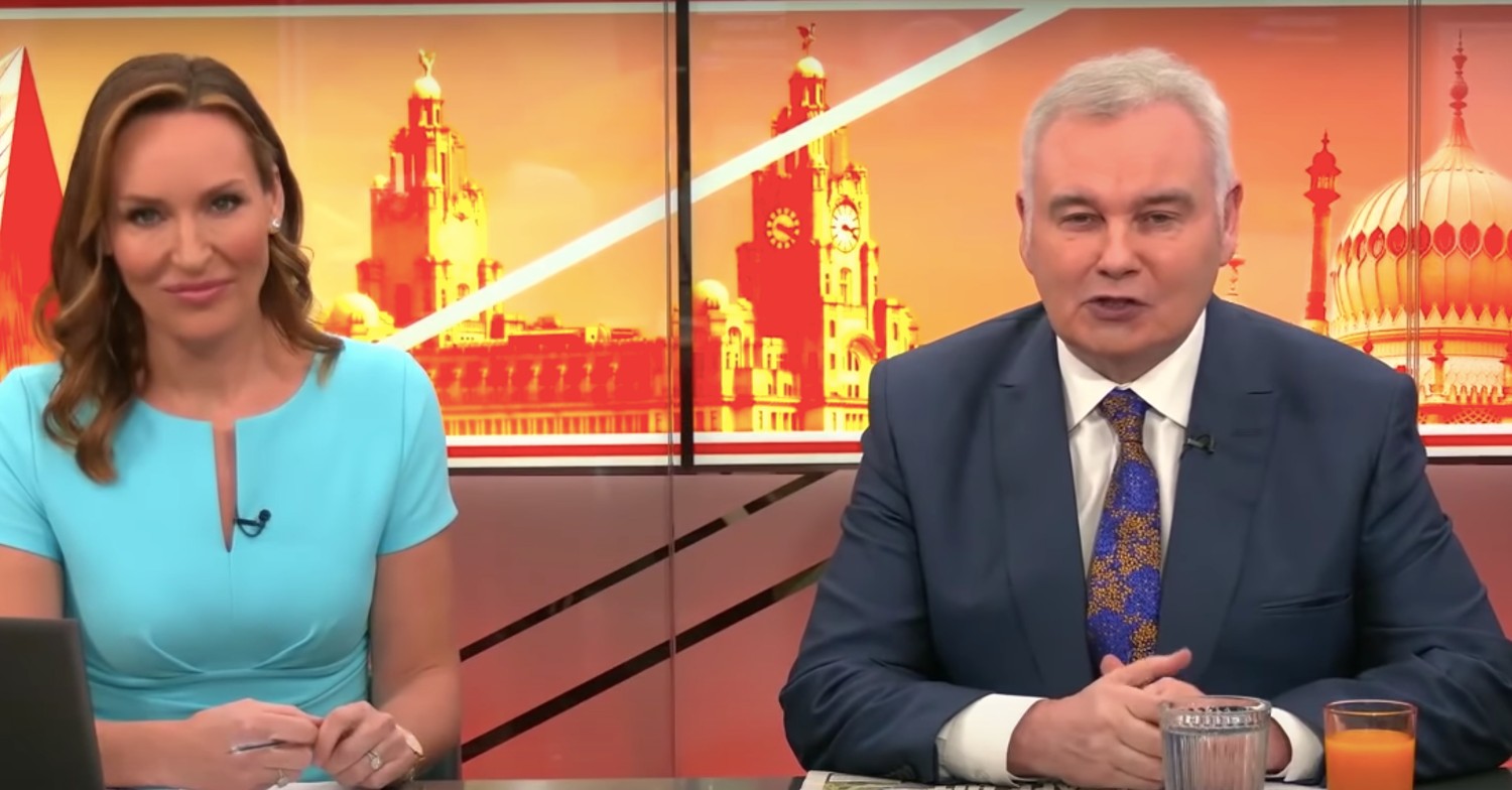 Eamonn Holmes and Isabel Webster smiling on GB News