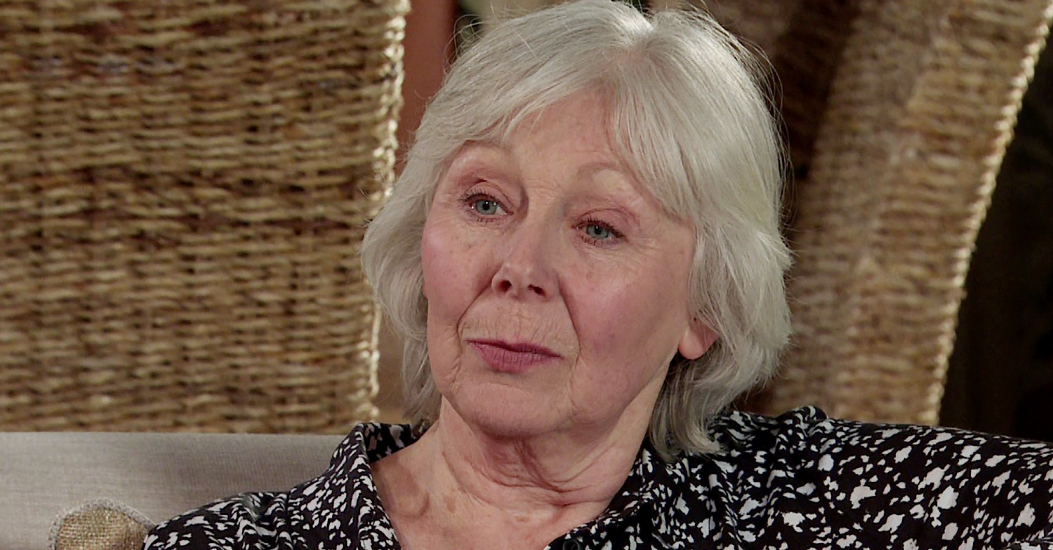 Coronation Street Wendy sat in Abi's living room as her foster carer for baby Alfie