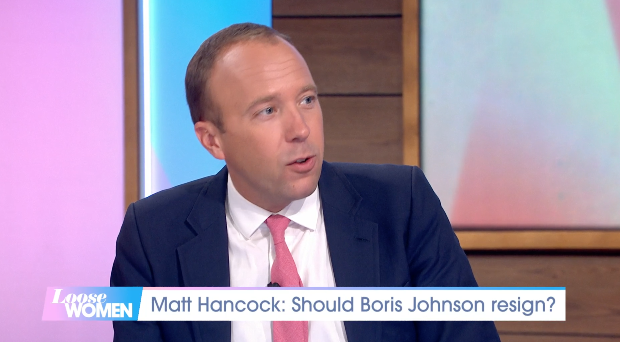 Matt Hancock speaking on Loose Women
