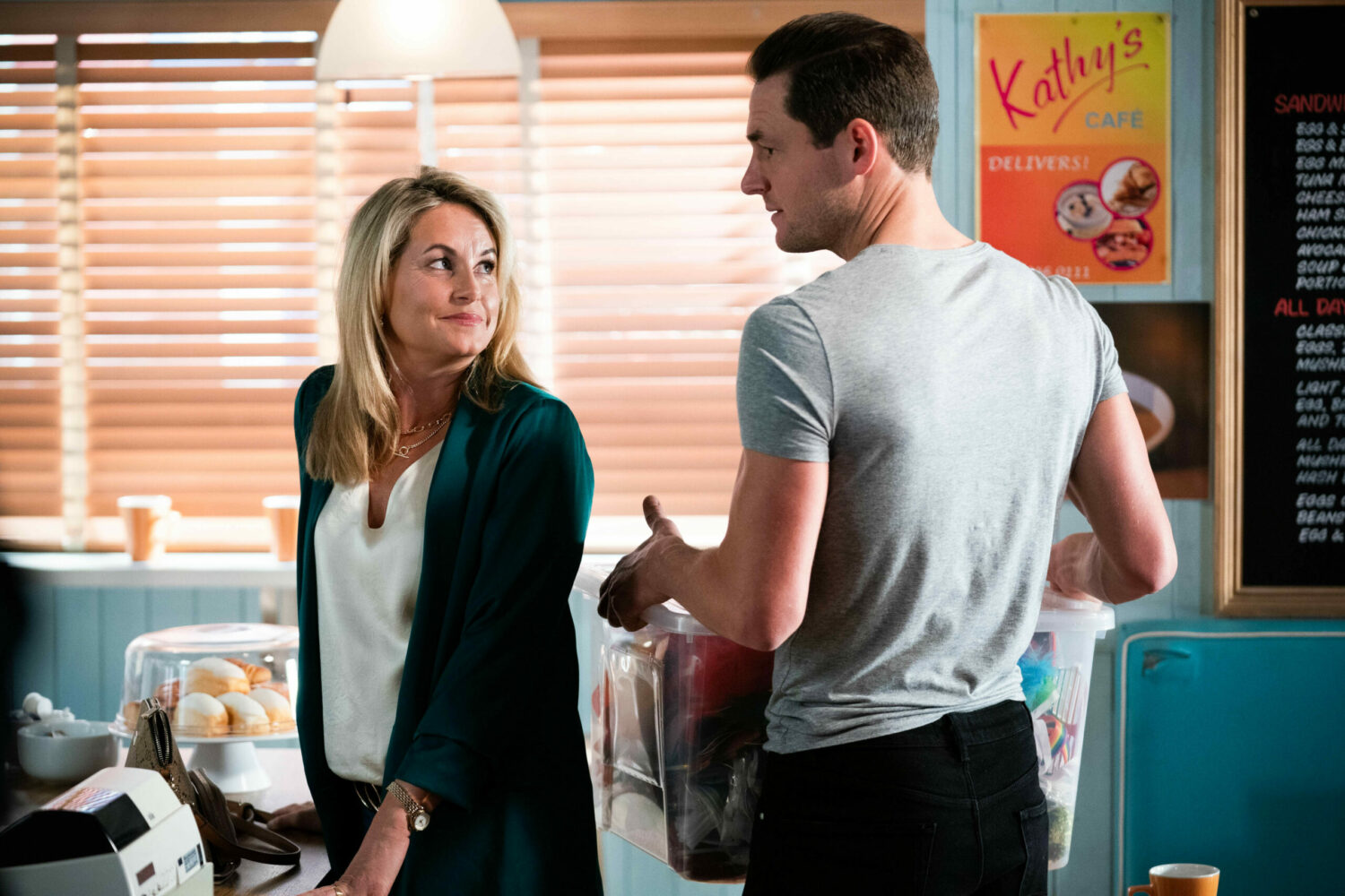 EastEnders spoilers Sam and Zack in the cafe