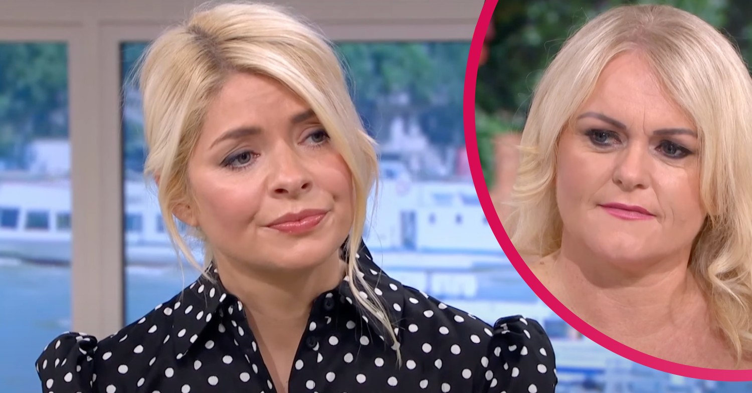 Holly Willoughby and Hollie looking sad on This Morning today
