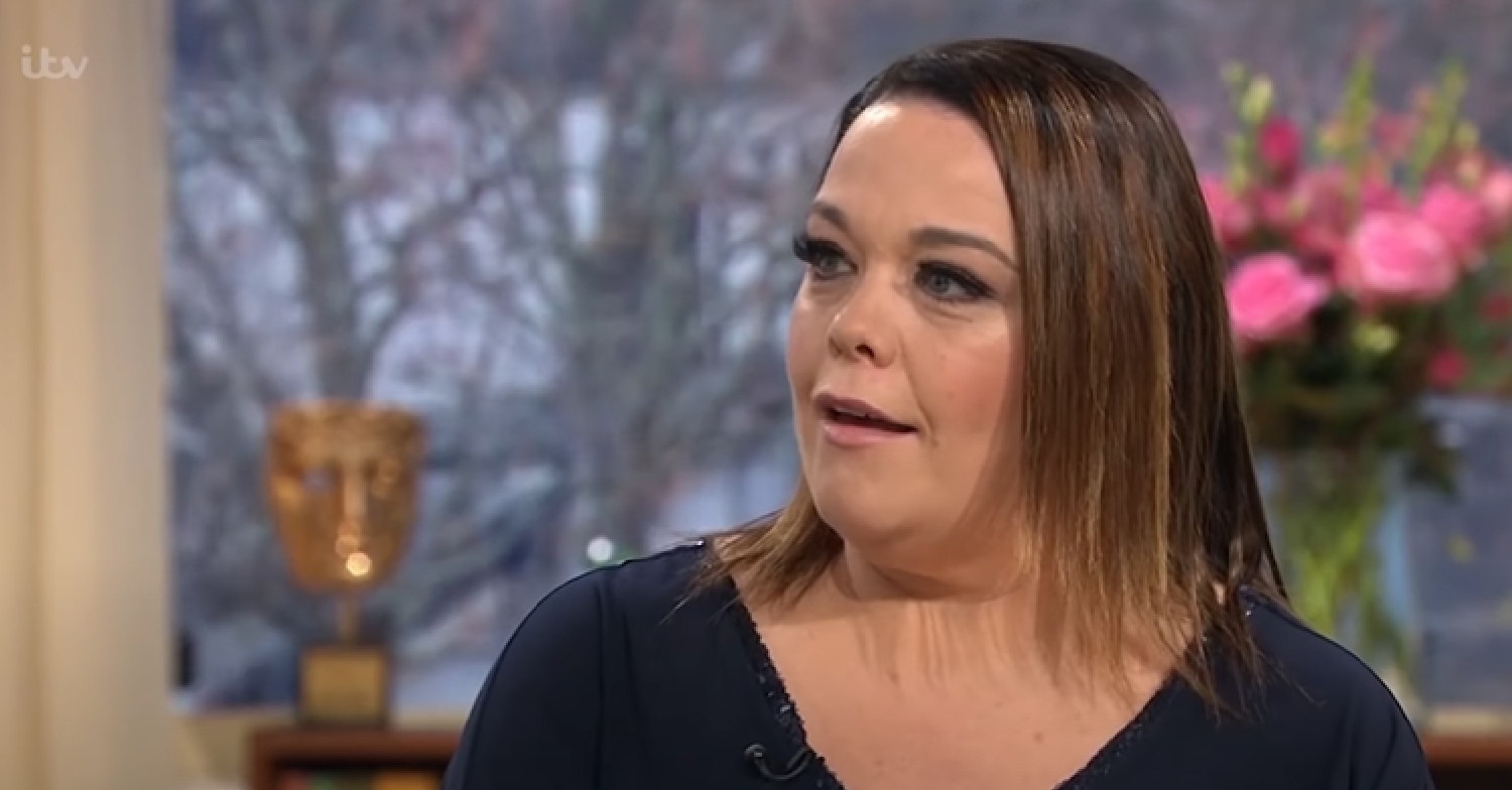 Lisa Riley looks surprised on This Morning