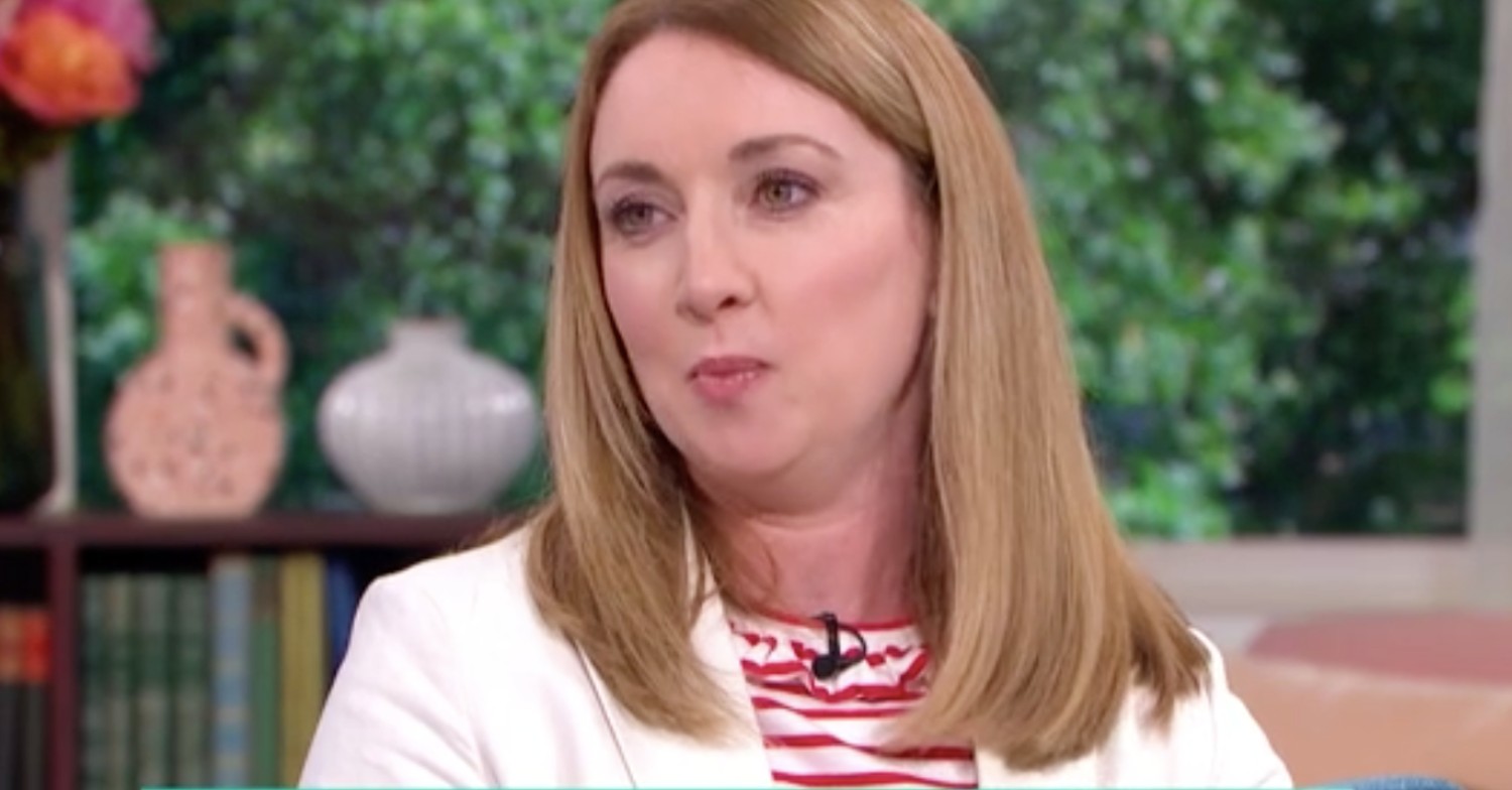 Natalie Pike looks smug on This Morning