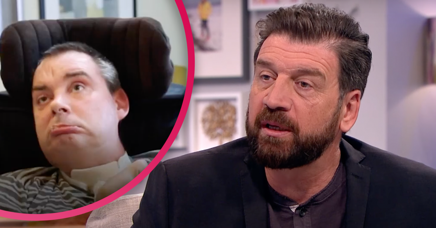 Nick Knowles and a disabled man in a wheelchair