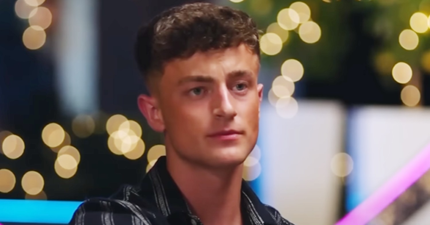 Liam looking serious during dates on Love Island