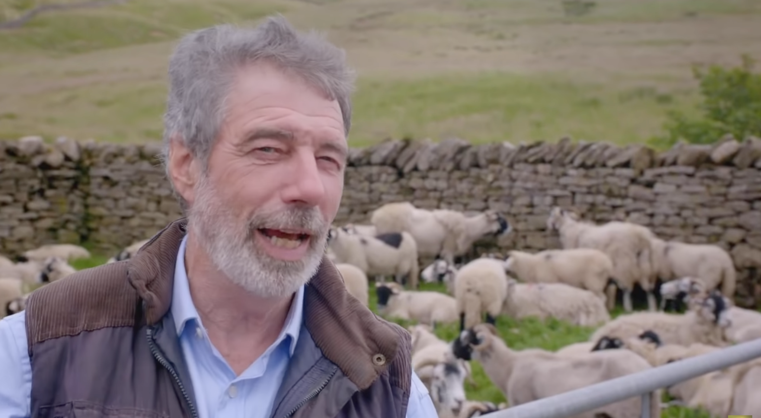 Clive Owen chatting on his farm