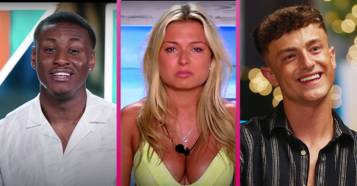 Sheriff Lanre, Zara Holland and Liam Llewellyn on Love Island