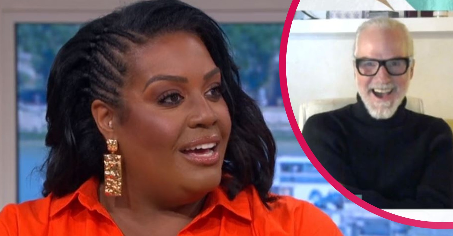 Alison Hammond smiling, Hagan Fox laughing on this morning
