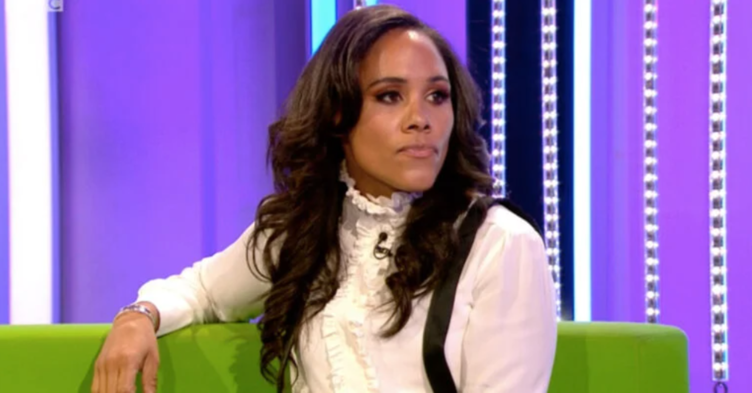 Alex Scott looking serious on The One Show