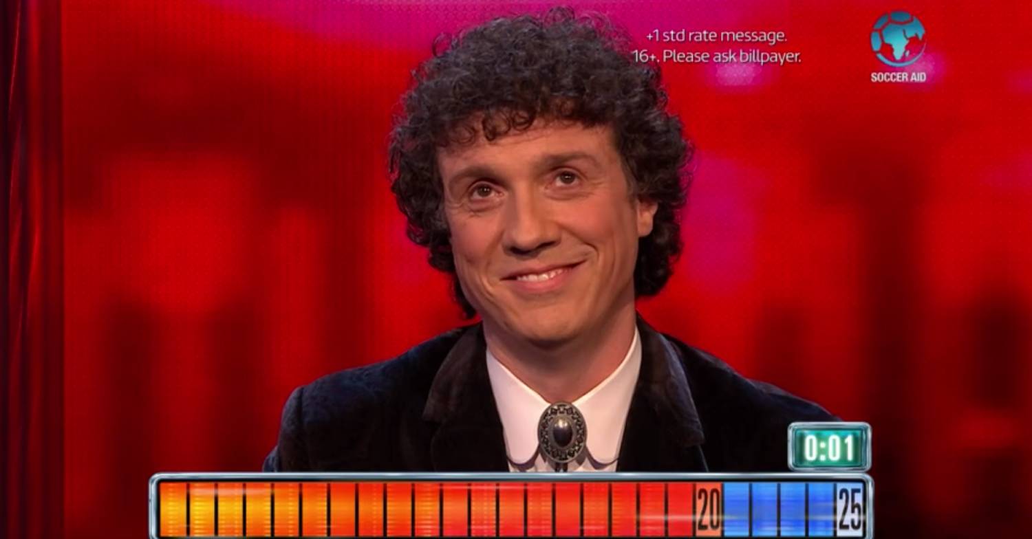 Darragh Ennis smiling during the final on The Chase