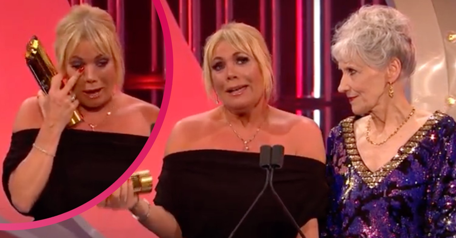 EastEnders star Letitia Dean tears up as she reveals her dad has died