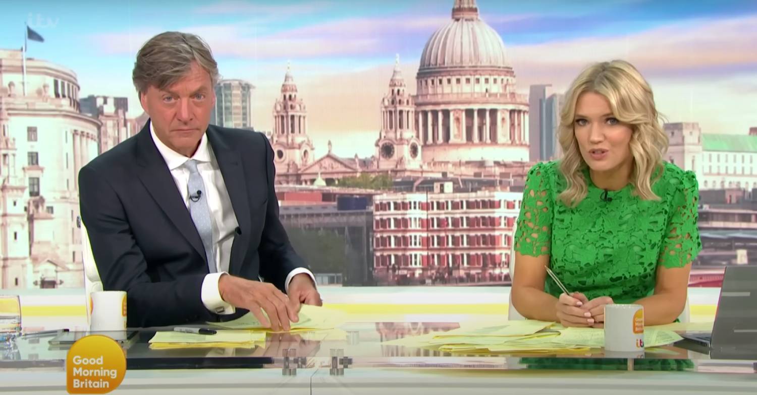 Richard Madeley during an episode of GMB alongside Charlotte Hawkins