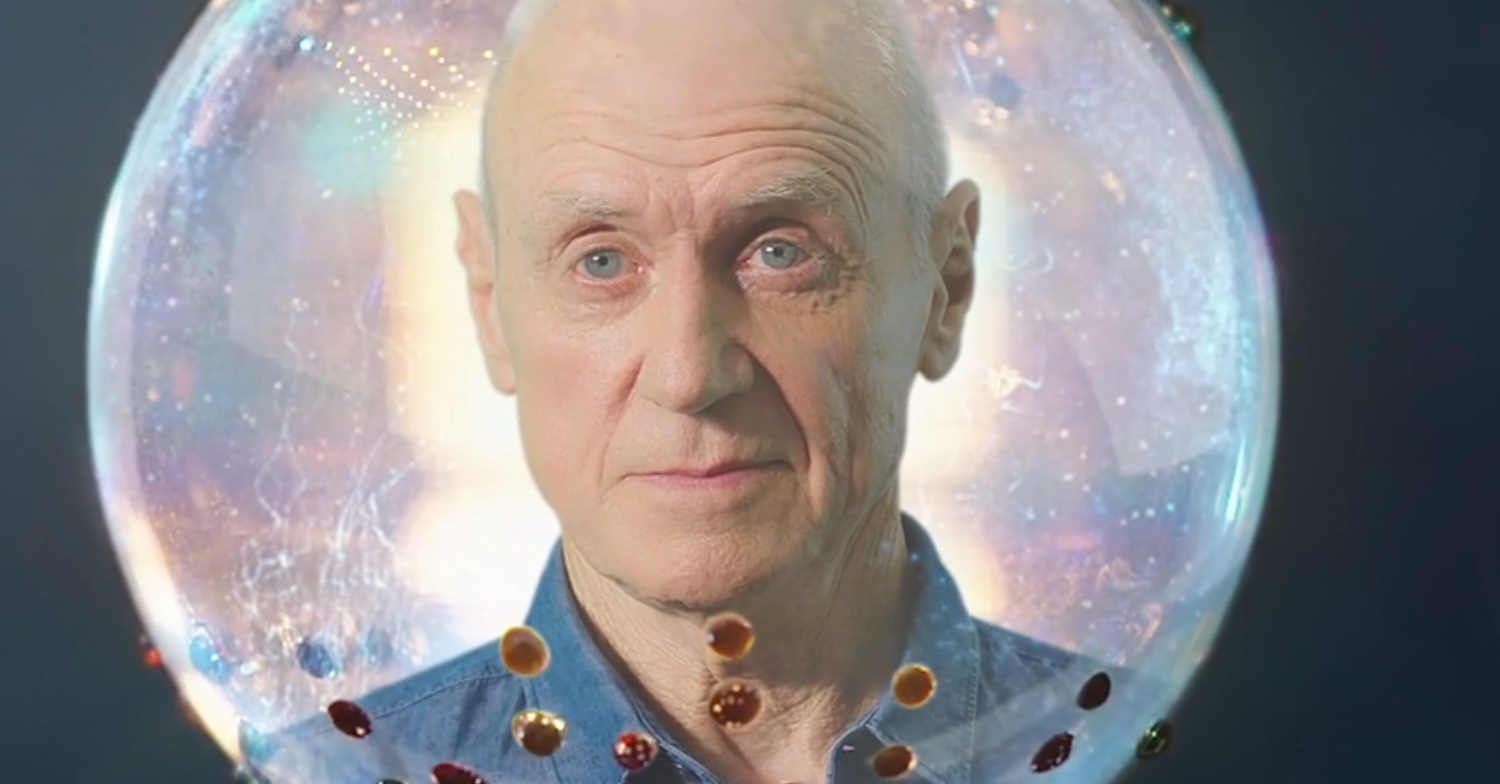 Neighbours Jim in a Christmas bauble