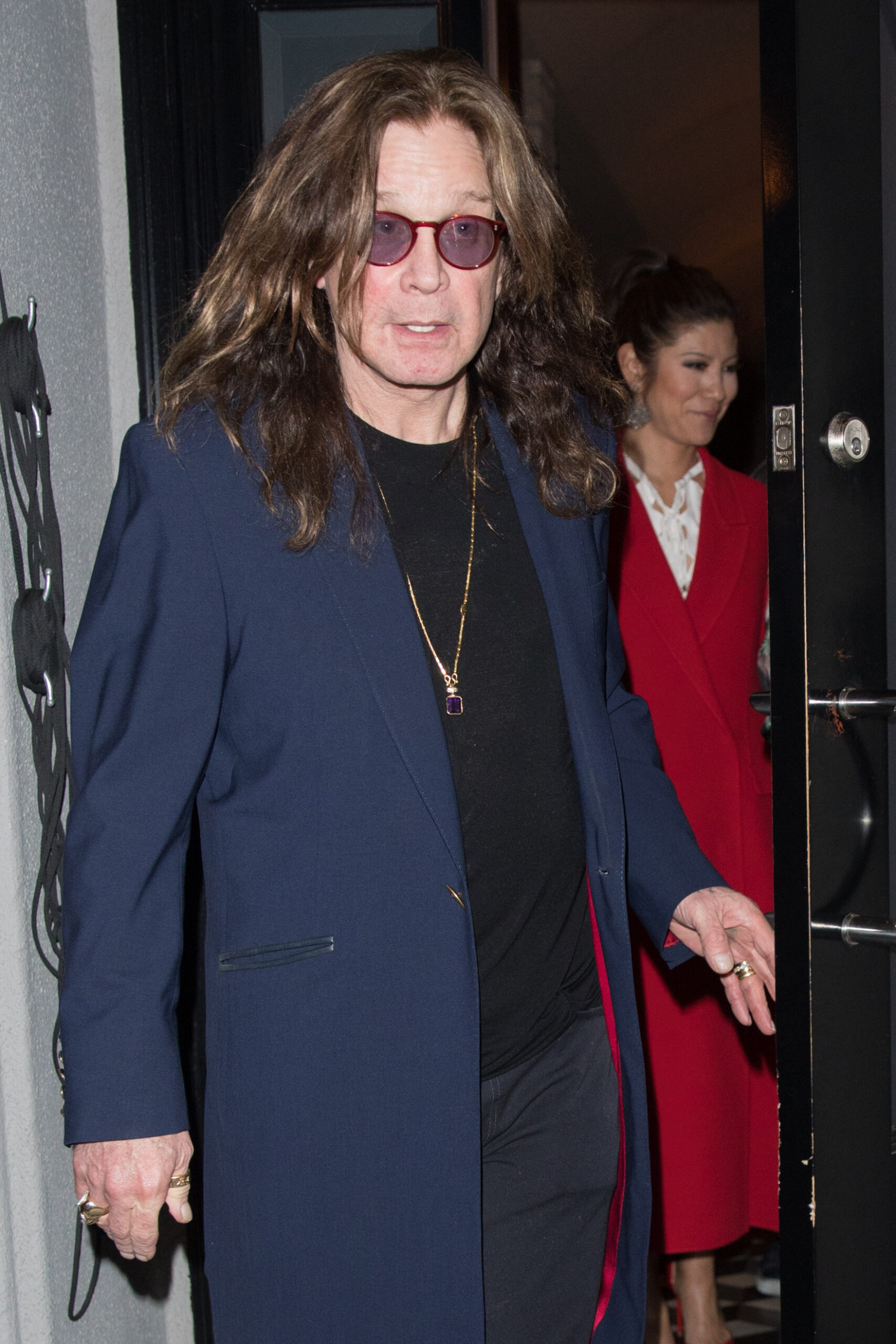 Ozzy Osbourne wearing glasses during event in 2017