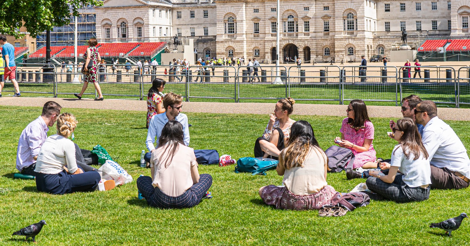 UK public enjoying a heatwave