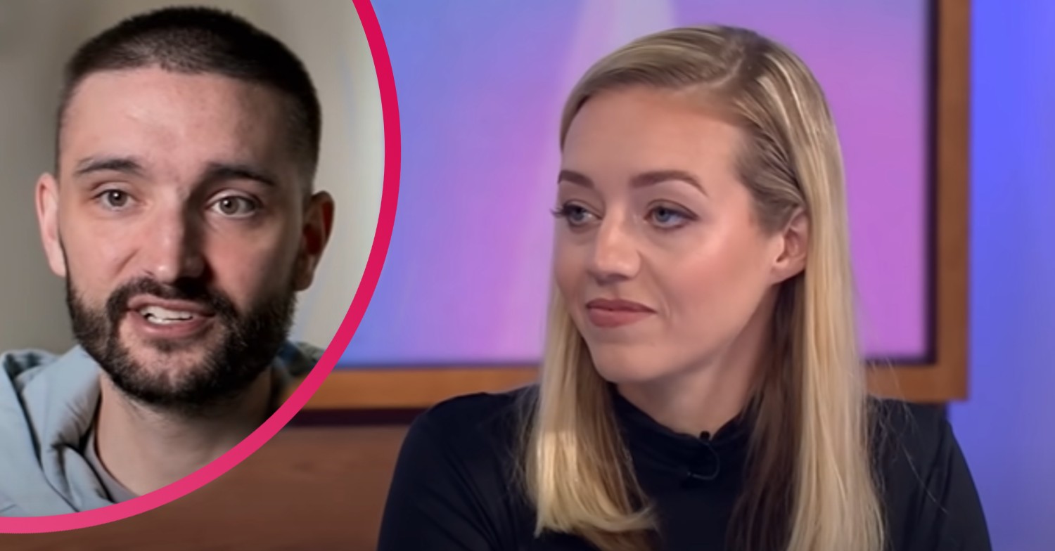Tom Parker speaking to the camera and Kelsey Parker smiling on Loose Women