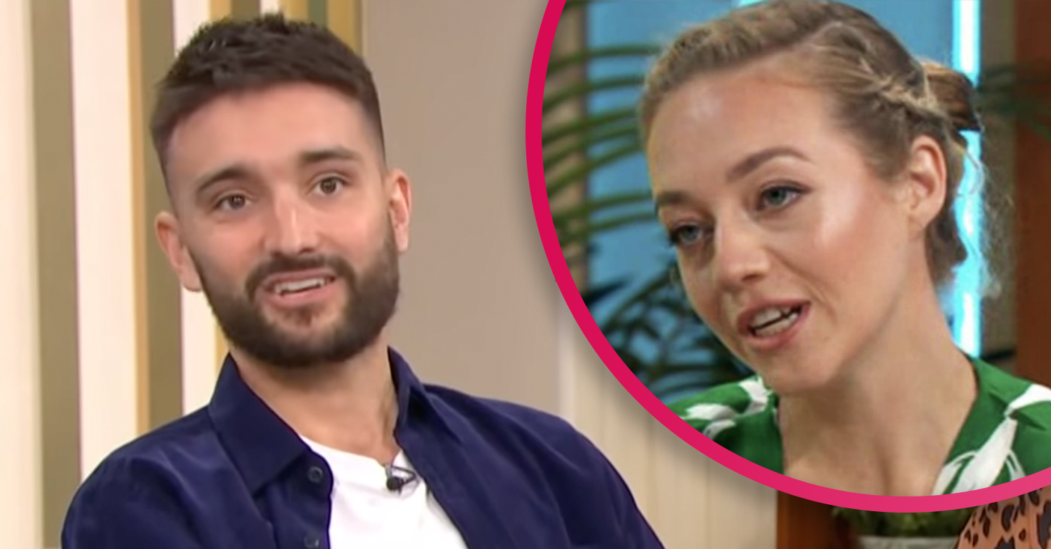 Tom Parker smiling and his wife Kelsey on Lorraine