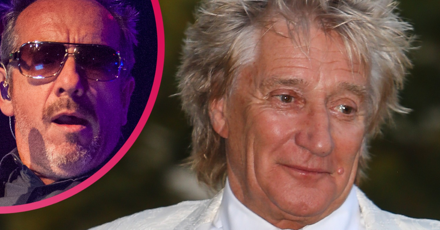 Rod Stewart and Elvis Costello