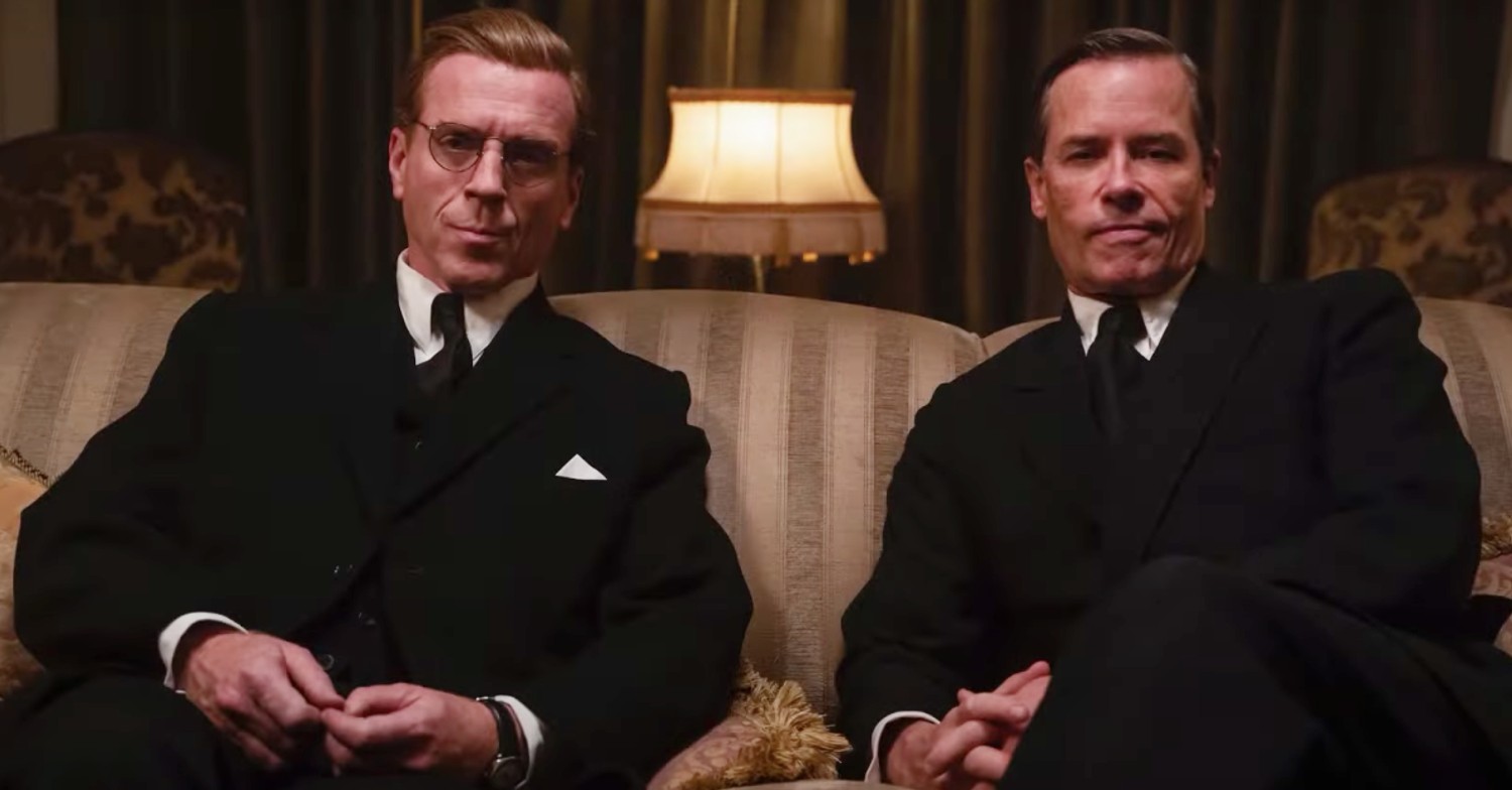 Damien Lewis and Guy Pearce look serious on A Spy Among Friends 