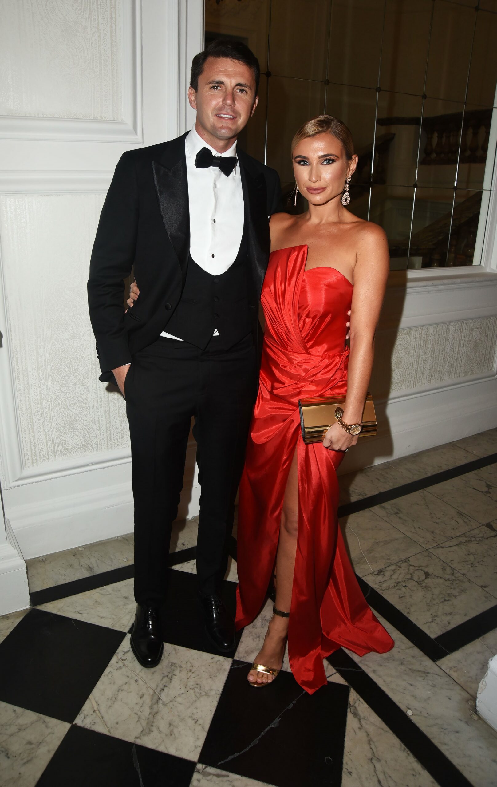 Greg Shepherd and Billie Faiers smile on red carpet