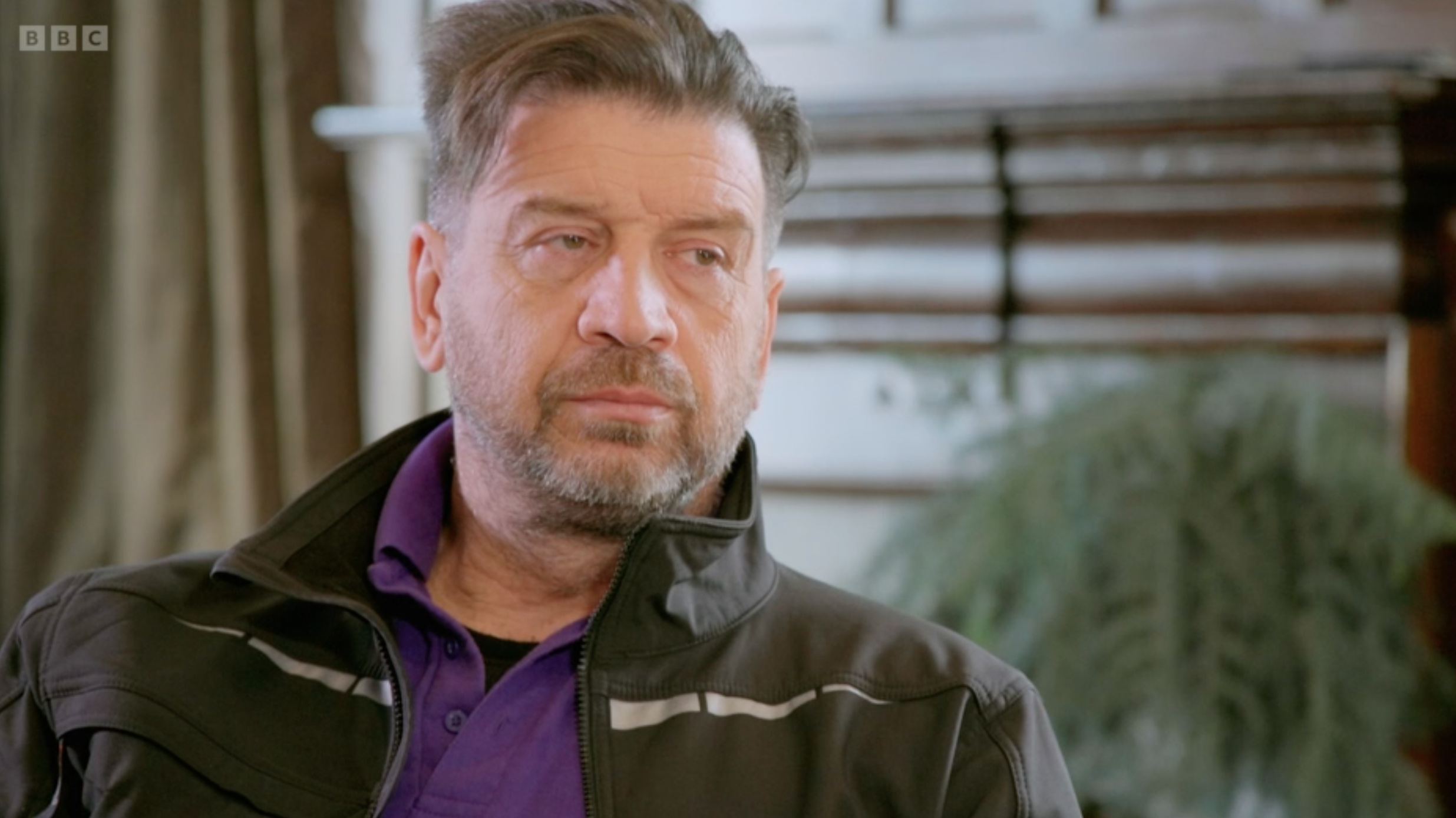 Nick Knowles looking sad on DIY SOS