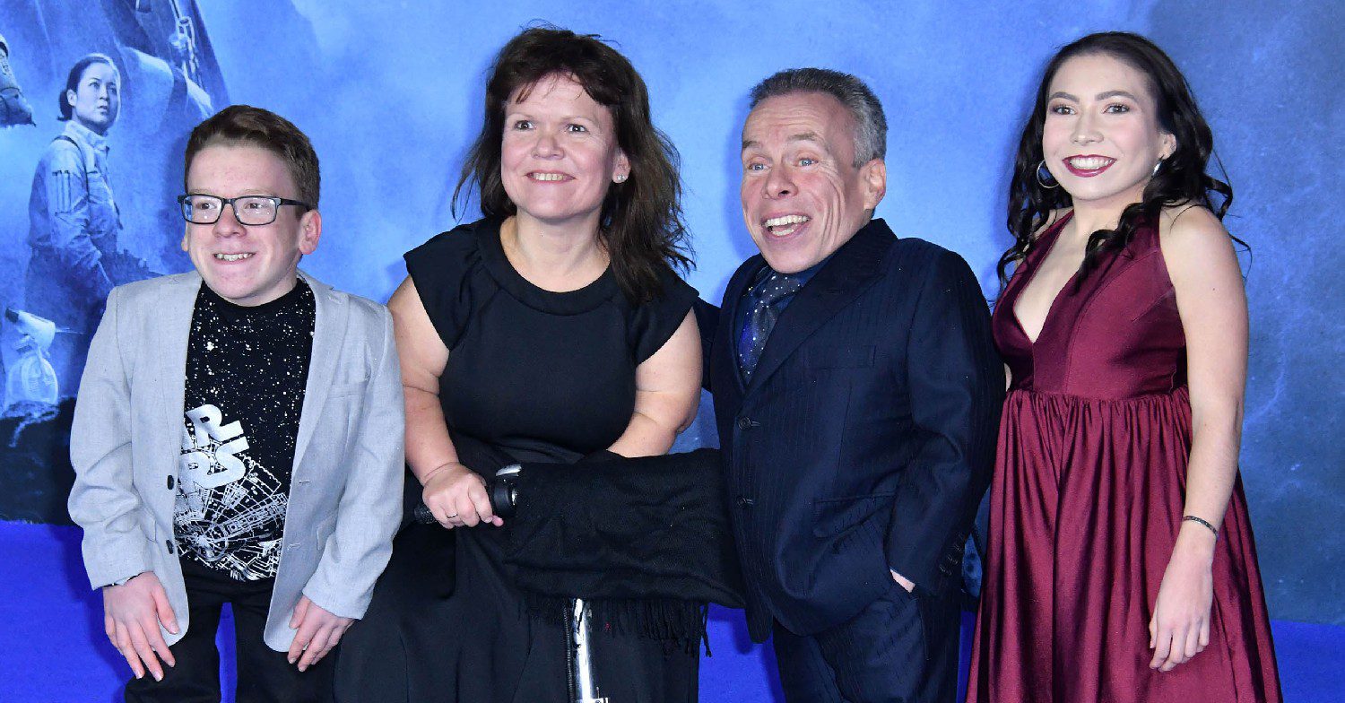 Warwick Davis and family