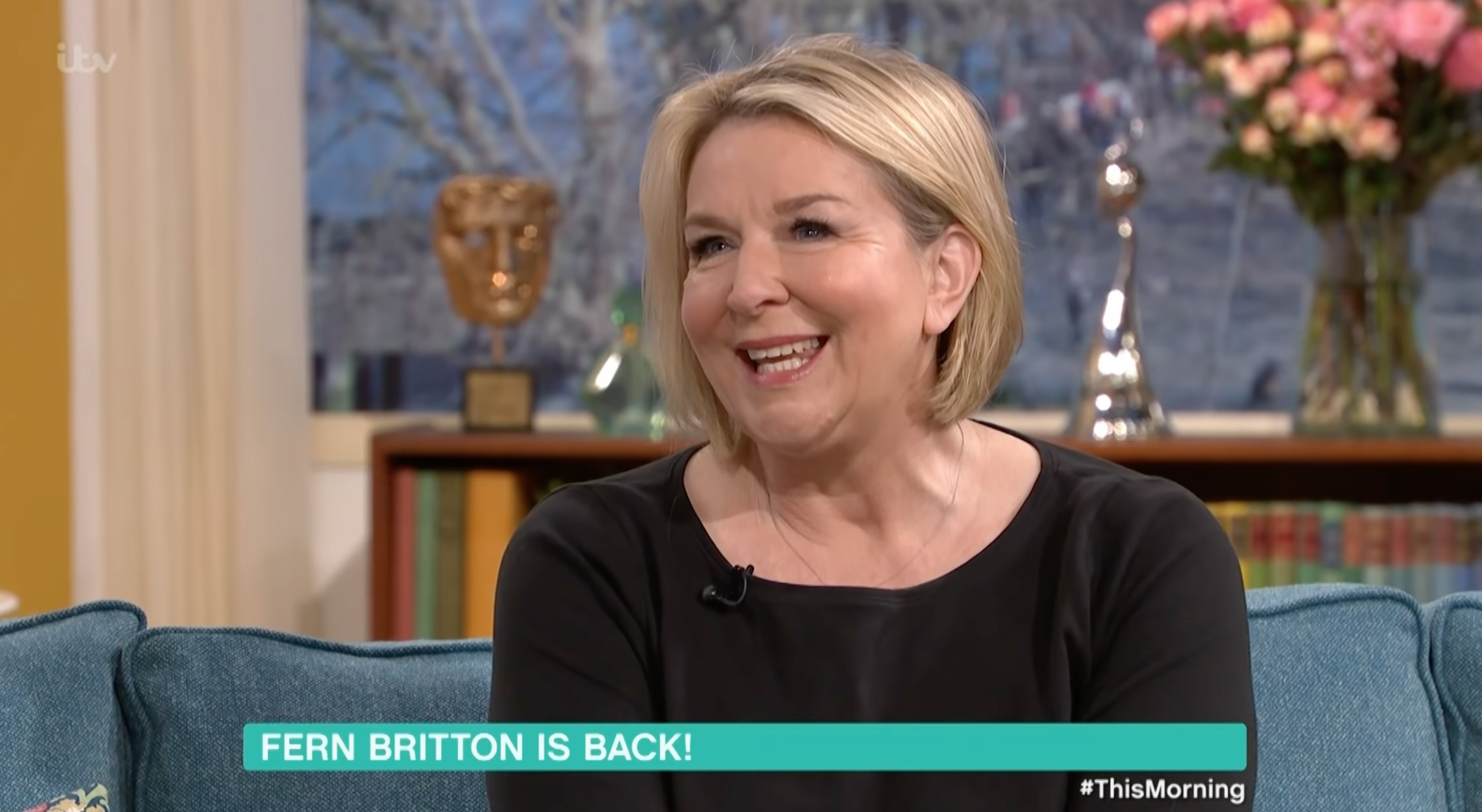 Fern Britton being interviewed on This Morning