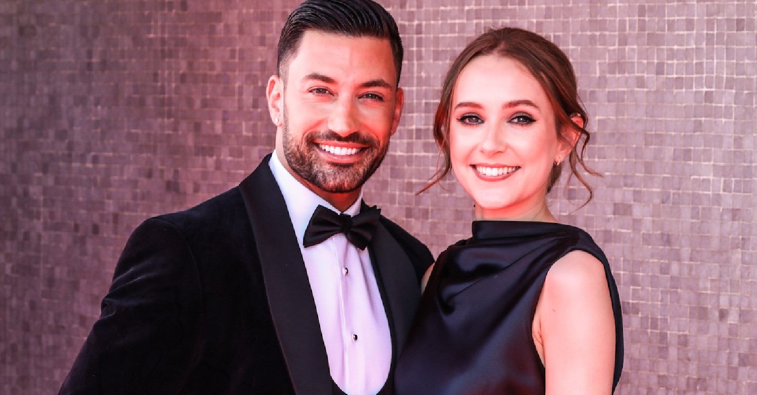 Rose Ayling-Ellis and Giovanni Pernice in black tie dress