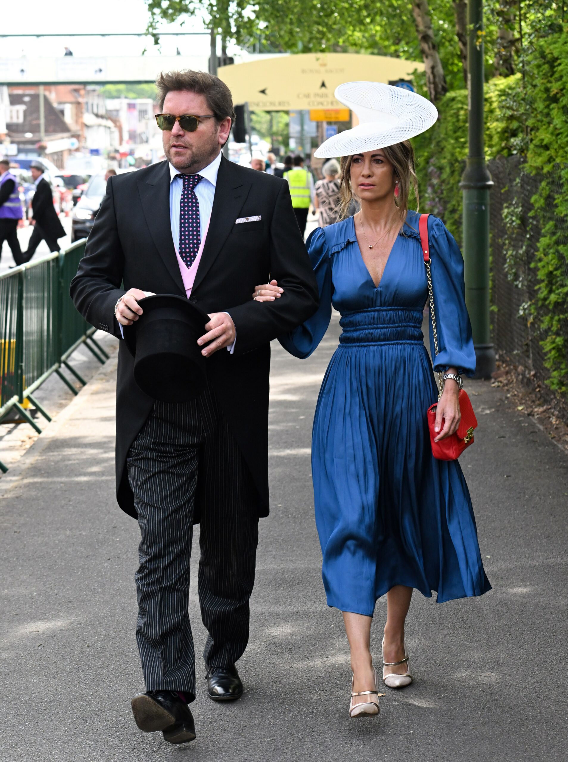 James Martin and girlfriend Louise Davies arriving at Royal Ascot