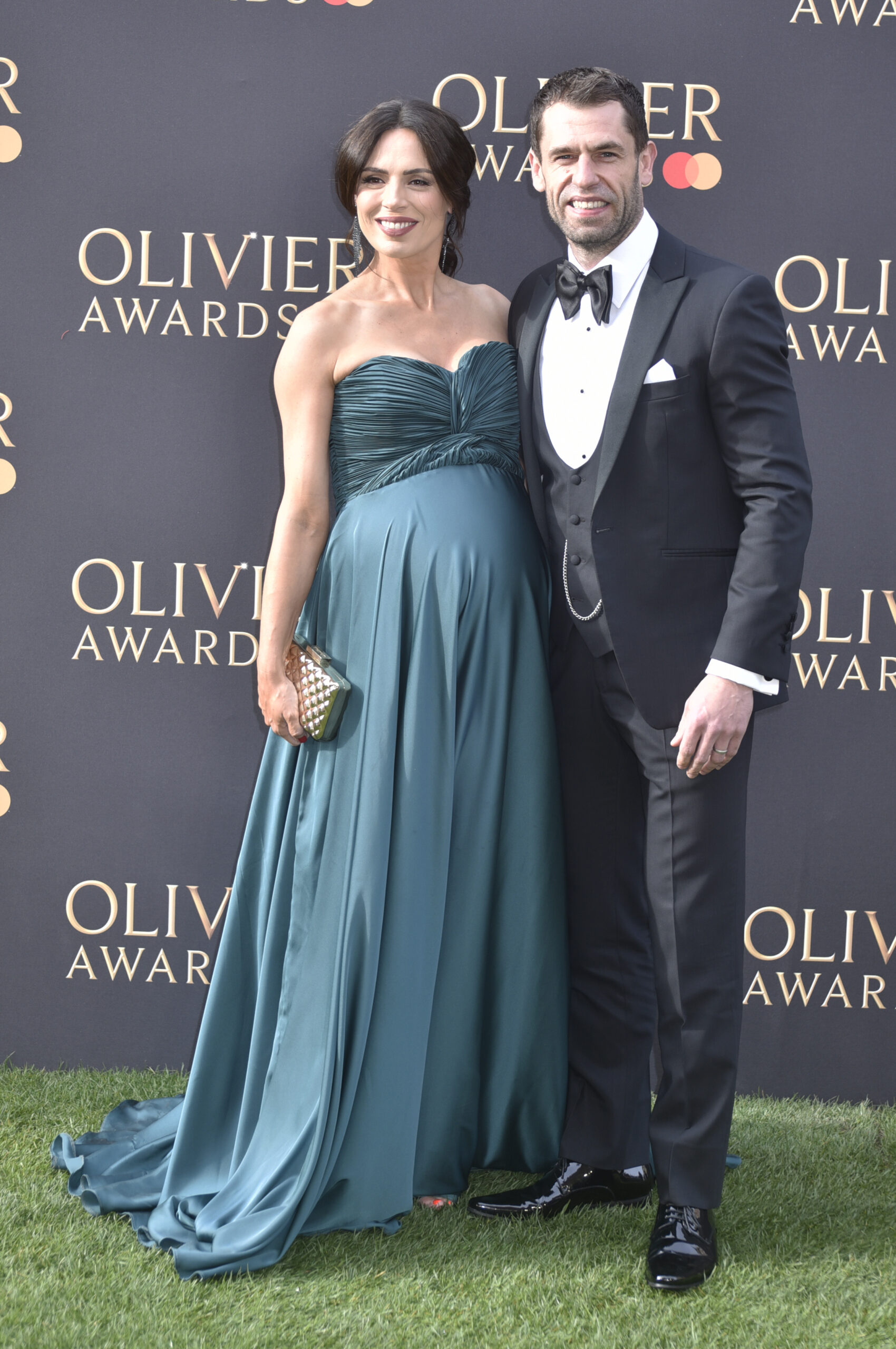 Kelvin Fletcher and his wife at an awards do with her baby bump