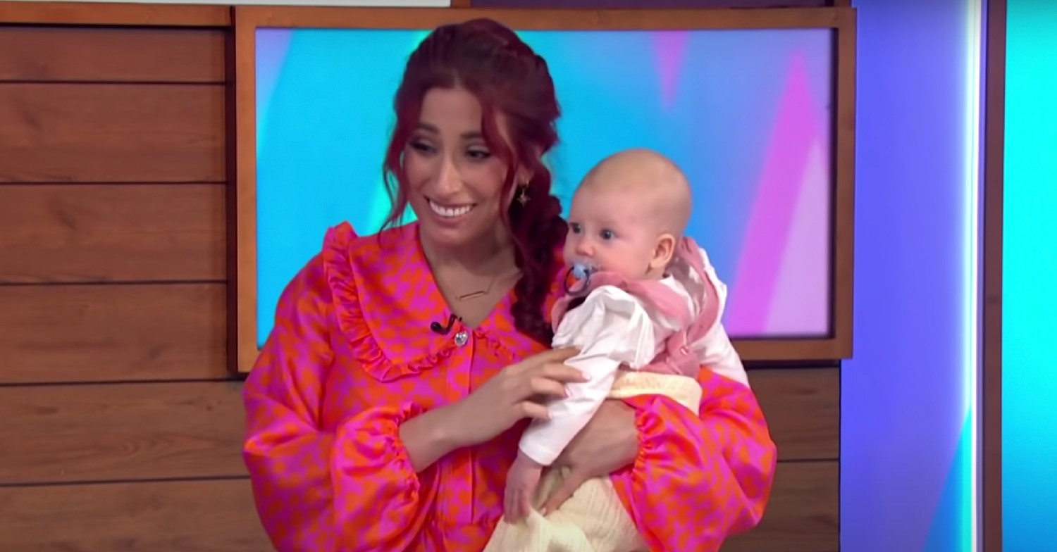 Stacey Solomon and her baby, Rose, on Loose Women