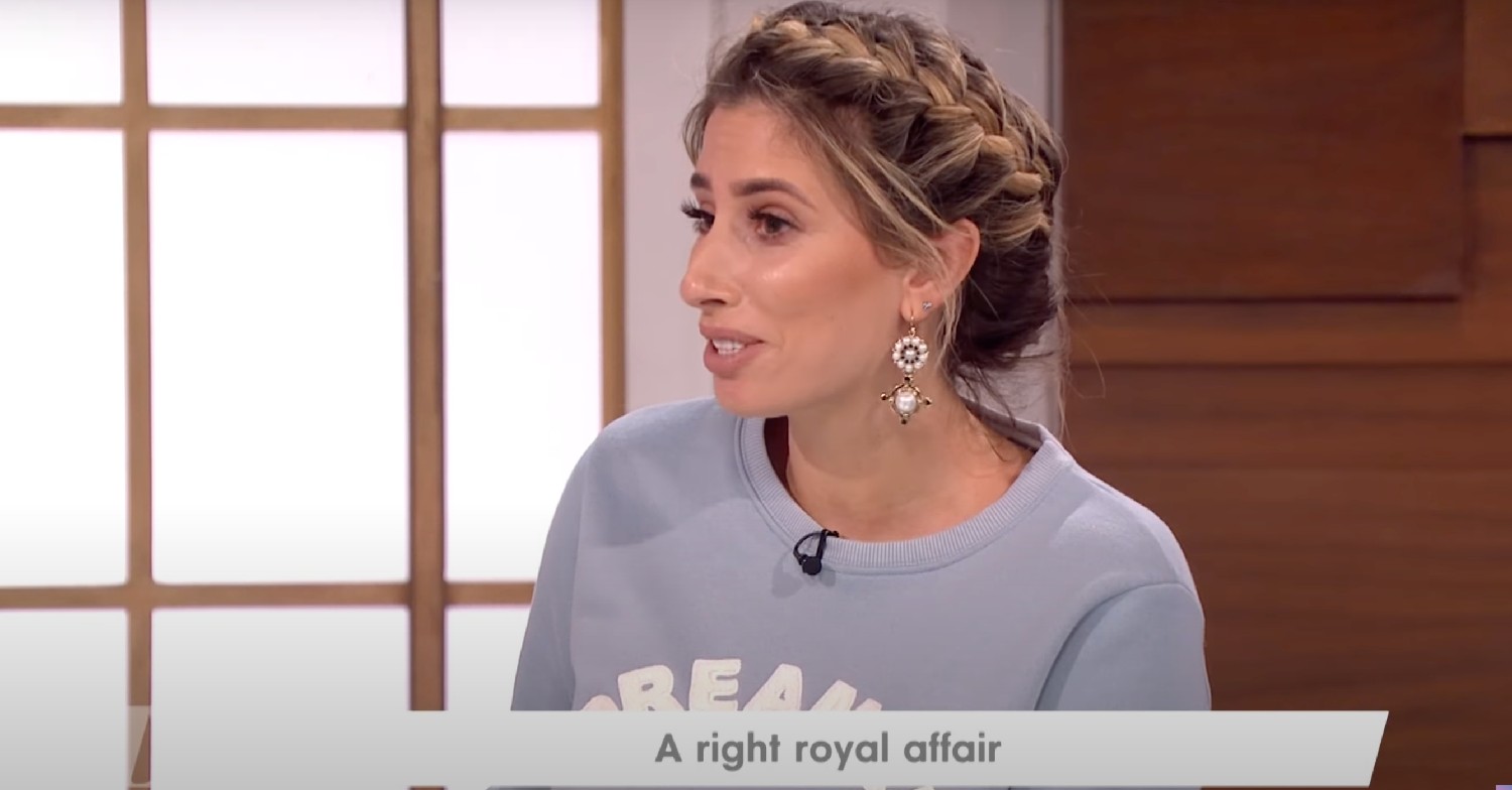 Stacey Solomon smirking on Loose Women