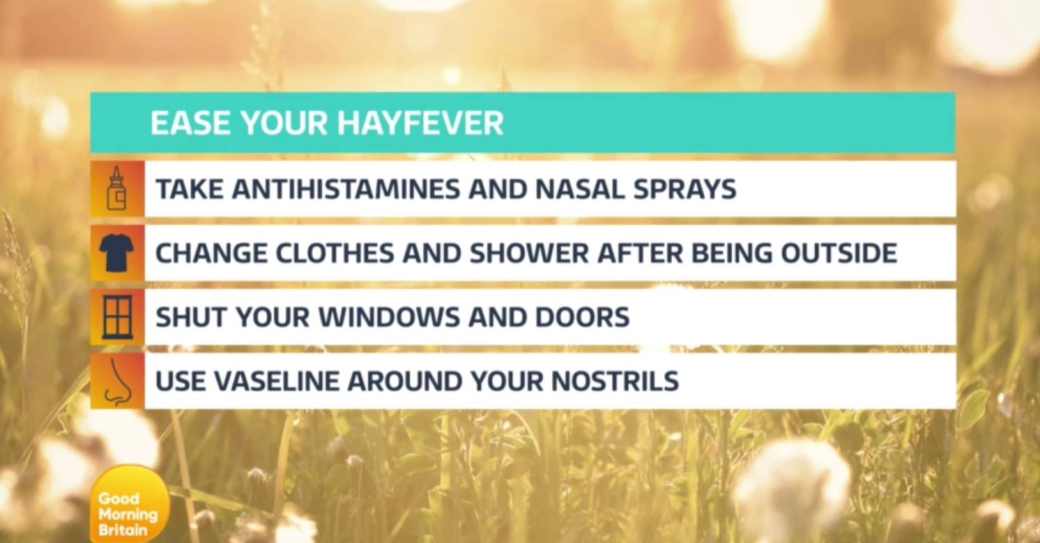 Hay fever advice from GMB