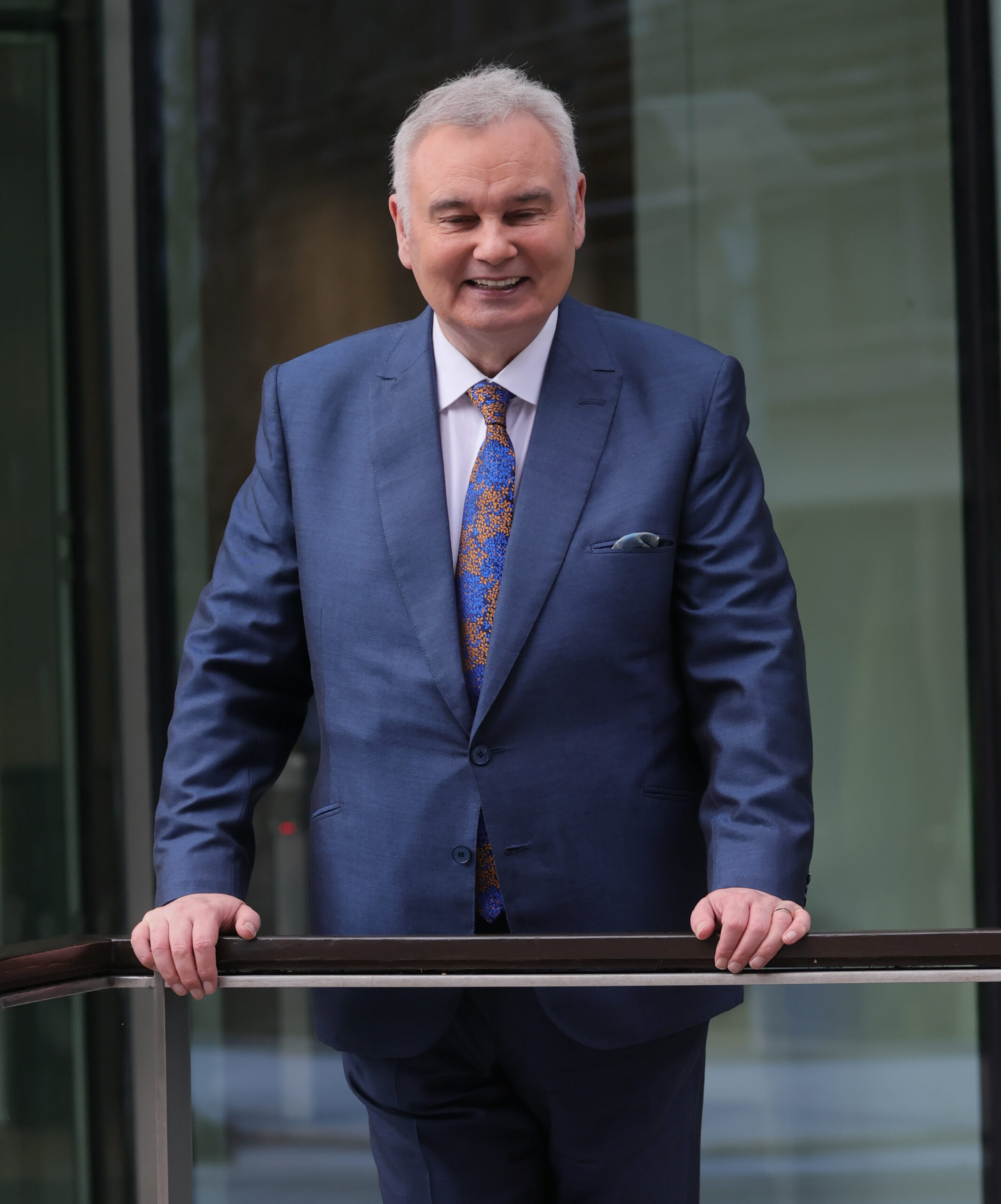 Eamonn Holmes outside GB News office