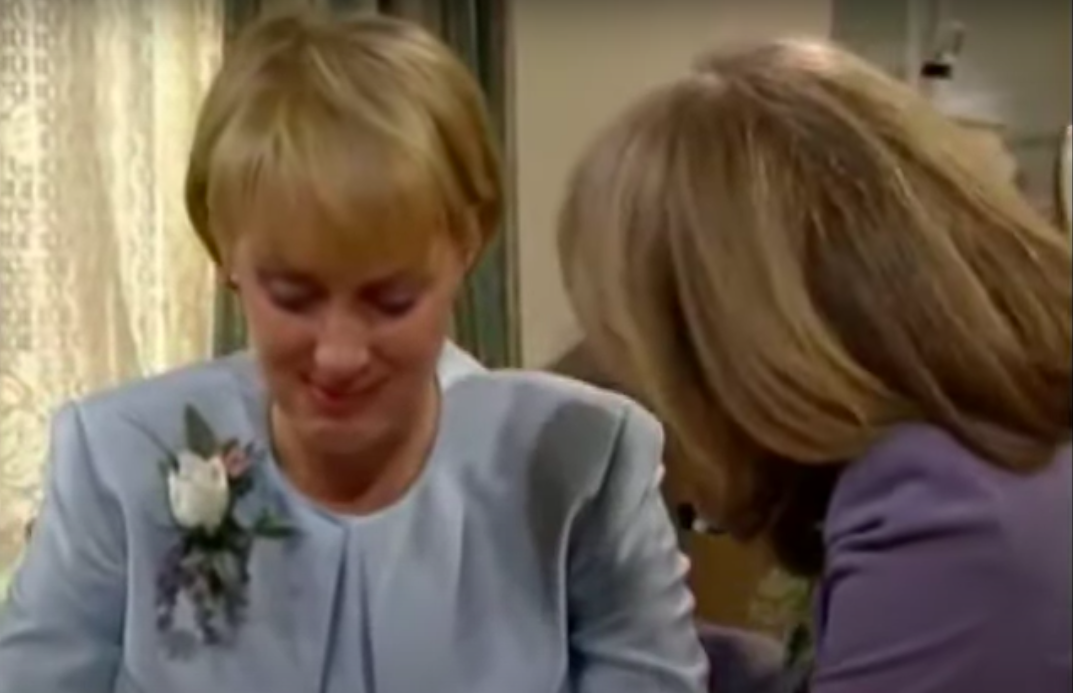 Sally cries on Gail after being jilted by Danny