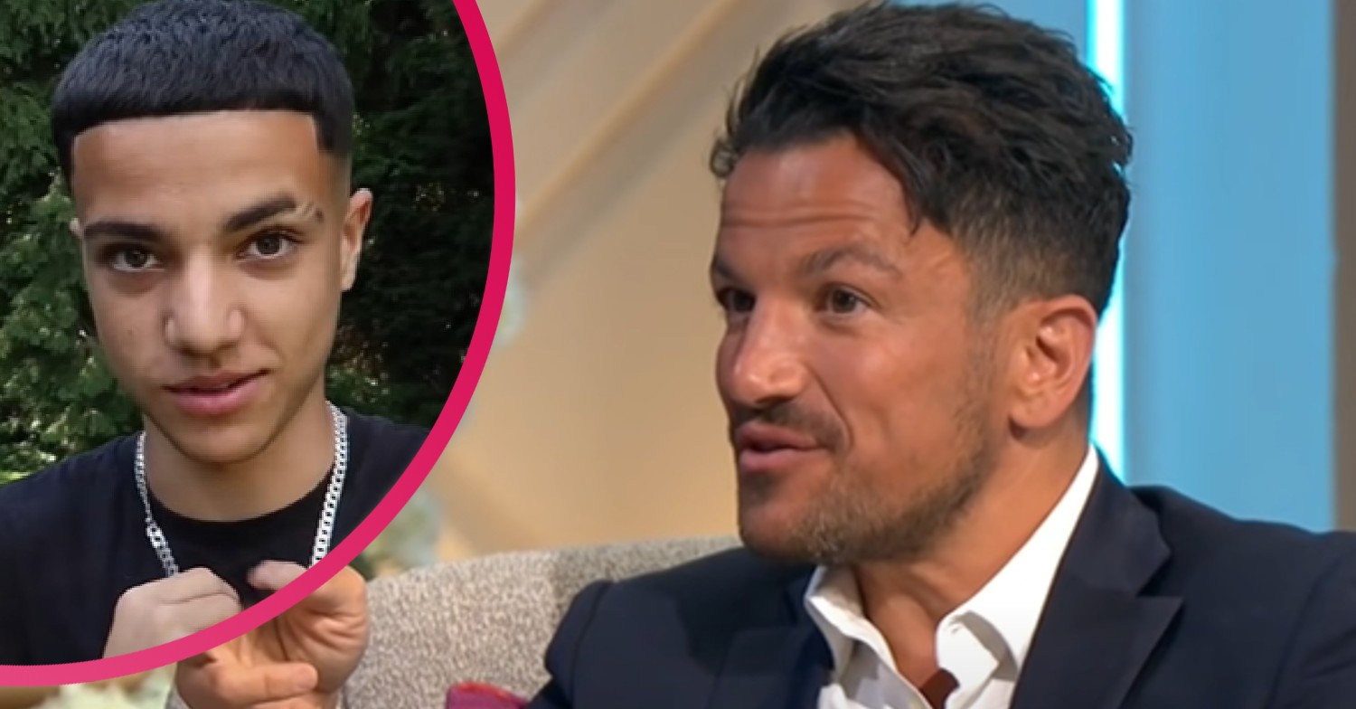 Peter Andre talking on Lorraine and son Junior speaking to camera on YouTube channel