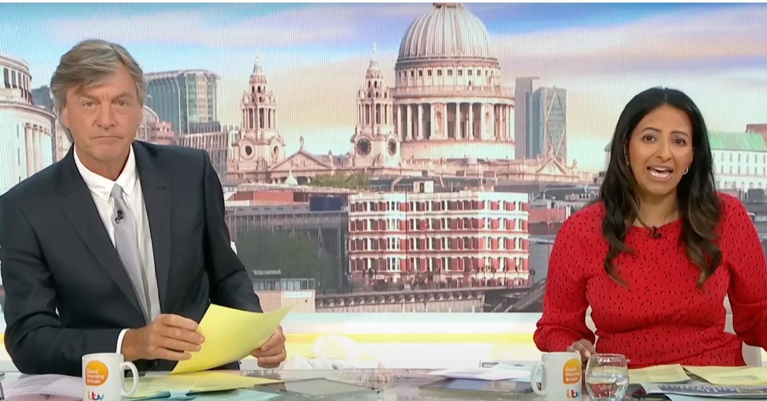 Richard Madeley and Ranvir Singh on Good Morning Britain
