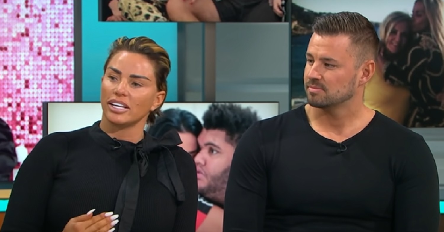 Katie Price talking alongside Carl Woods on GMB