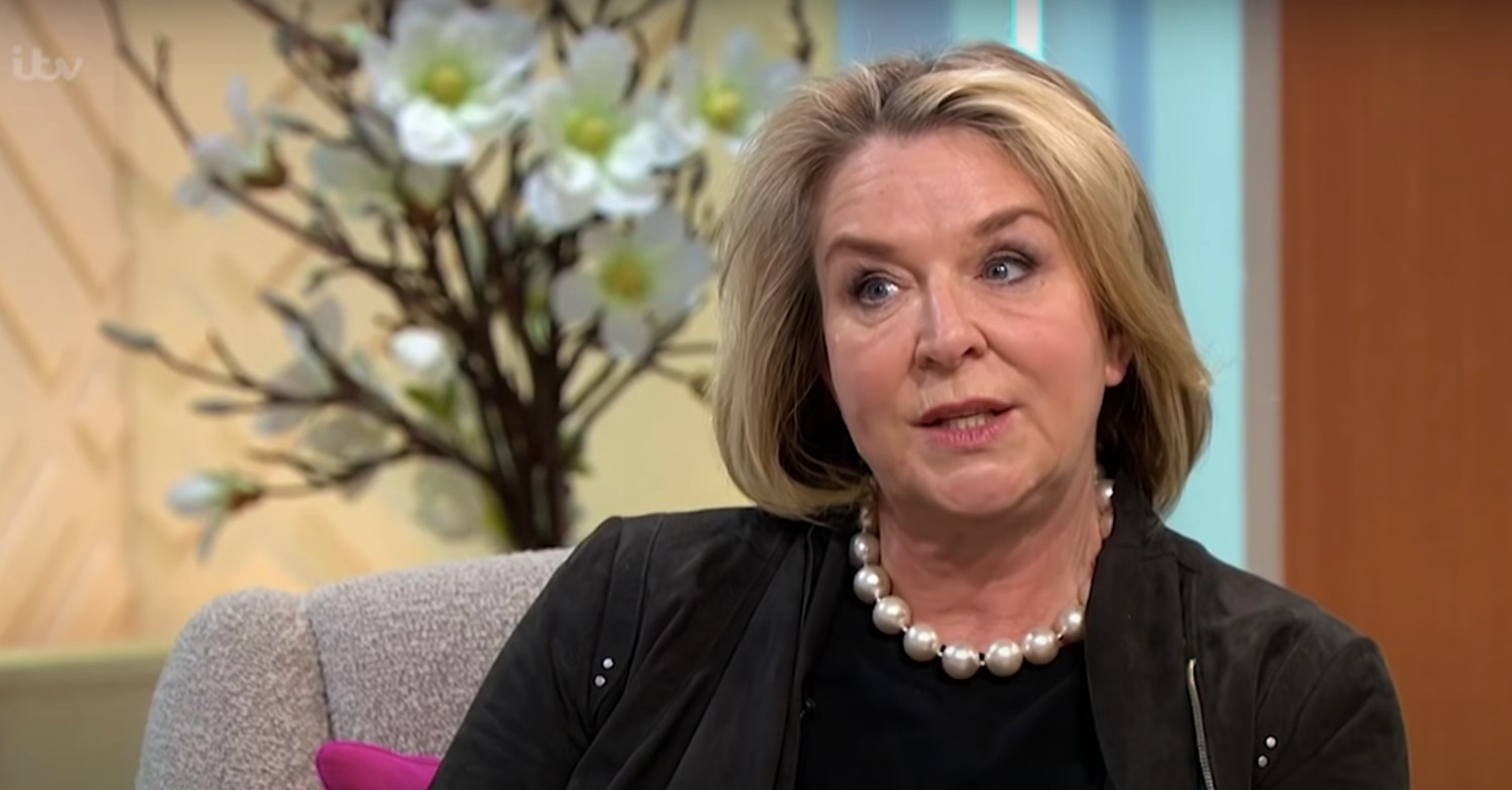 Fern Britton raising her eyebrows on Lorraine