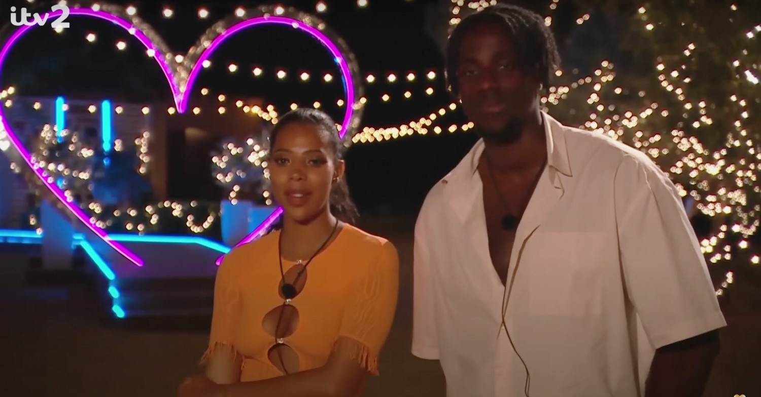Amber and Ikenna leaving the villa on Love Island