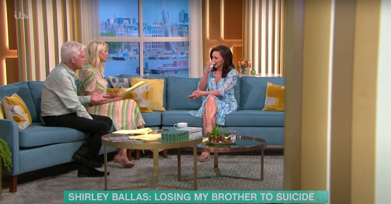 Shirley Ballas dabs her nose with a tissue