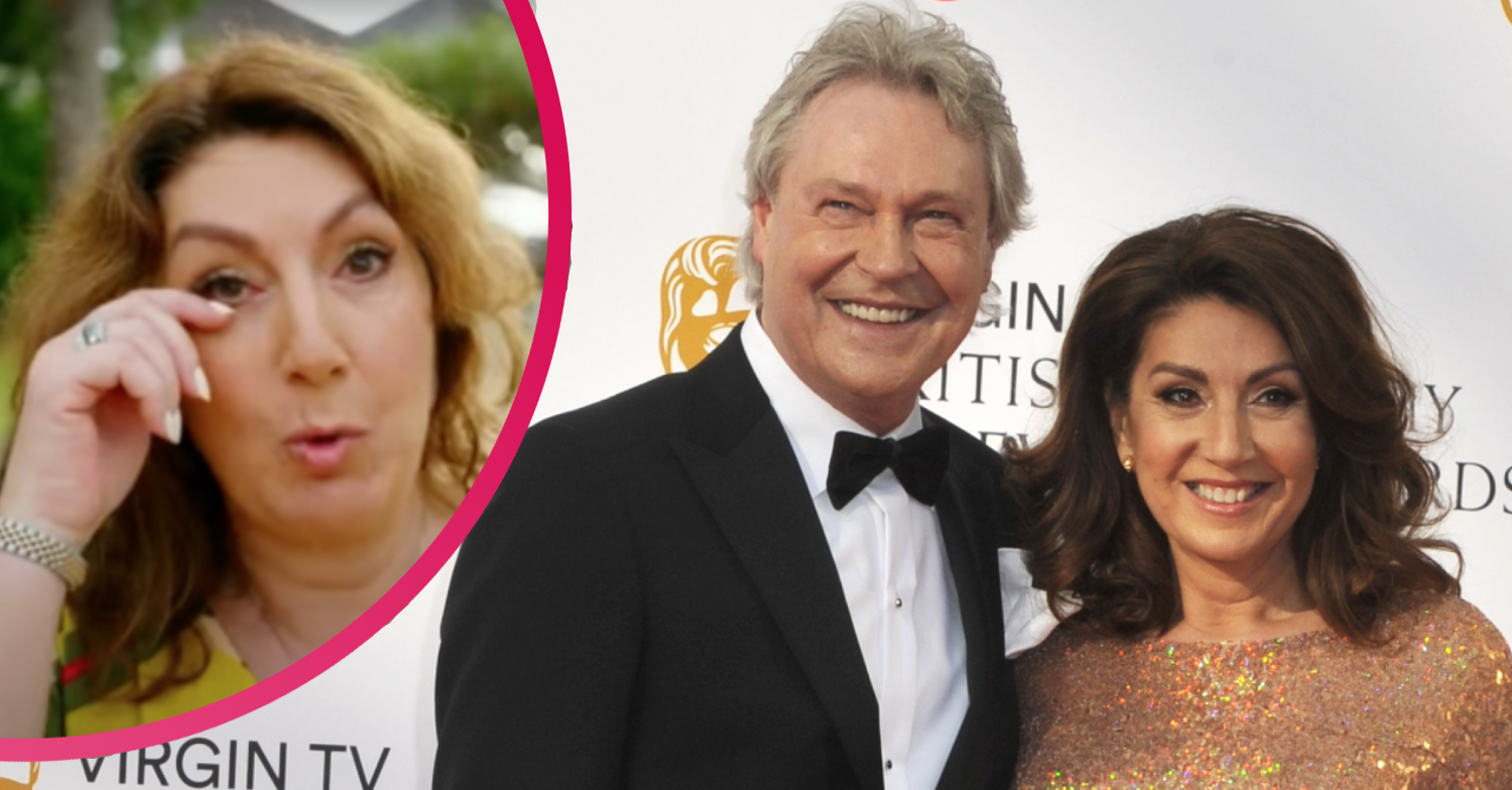 Jane McDonald with late fiance Ed and inset crying