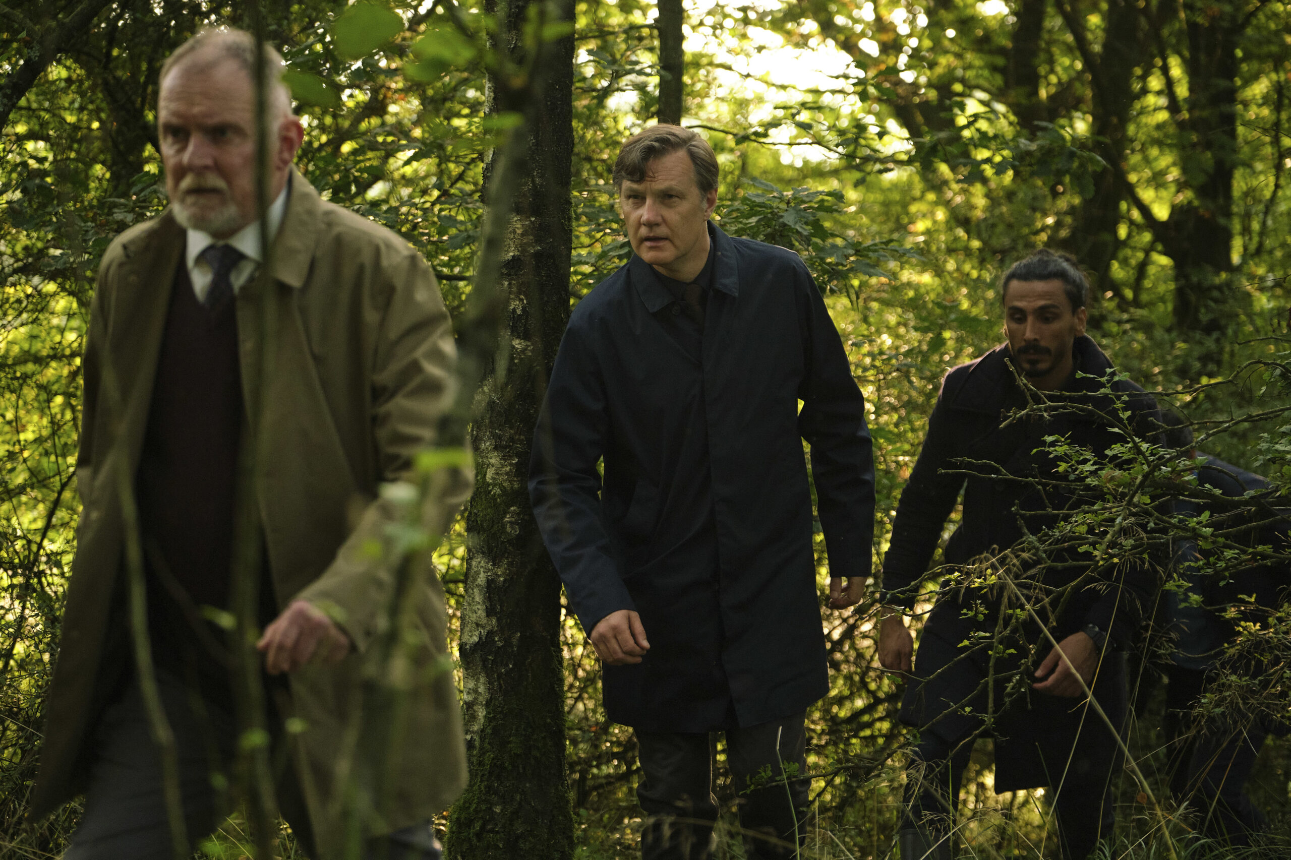 DCS St Clair and Di Salisbury hunting for the killers in the woods