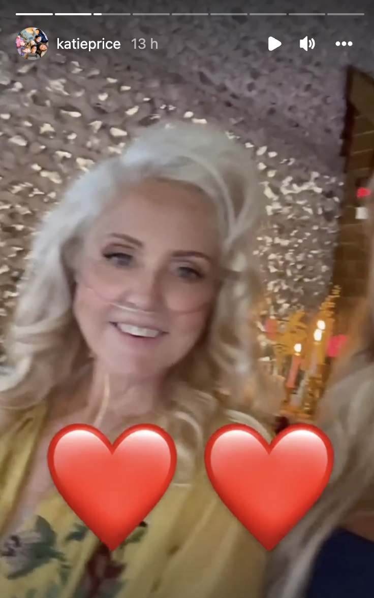 Katie Price mum Amy with oxygen tubes