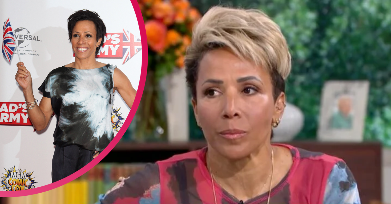 Dame Kelly Holmes waves a Union Jack flag