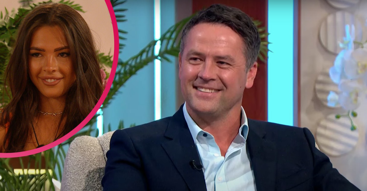 Michael Owen smiling on Lorraine and daughter Gemma Owen smiling on Love Island