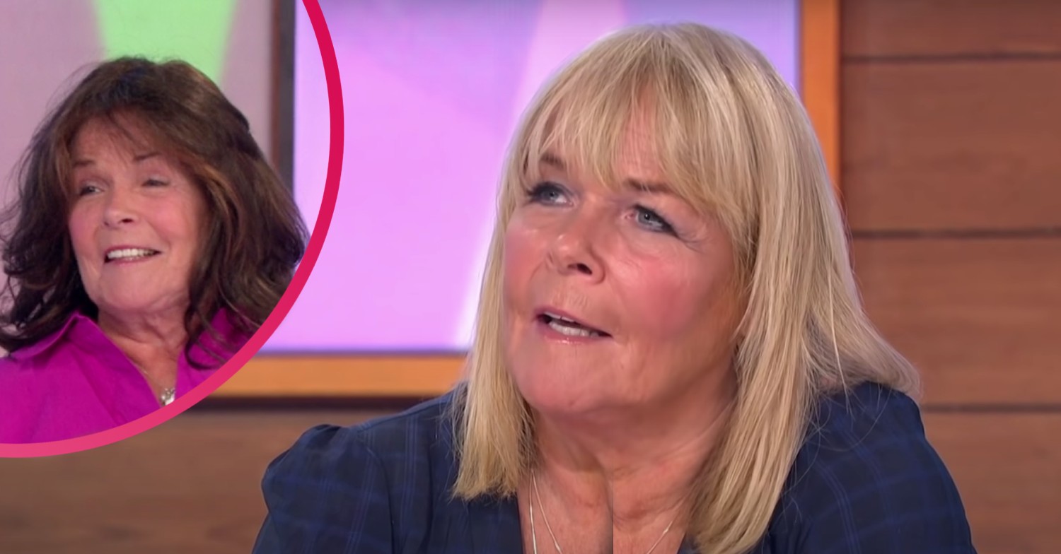 Linda Robson wearing a brunette wig on Loose Women