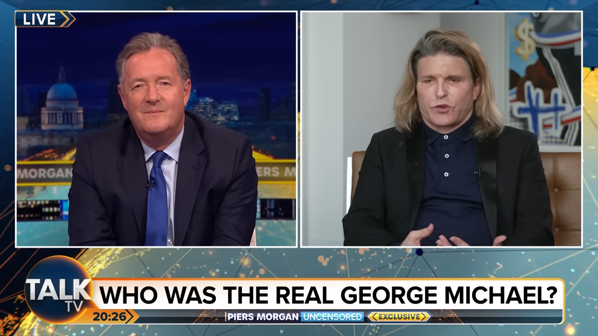 George Michael's ex Kenny Goss talking to Piers Morgan
